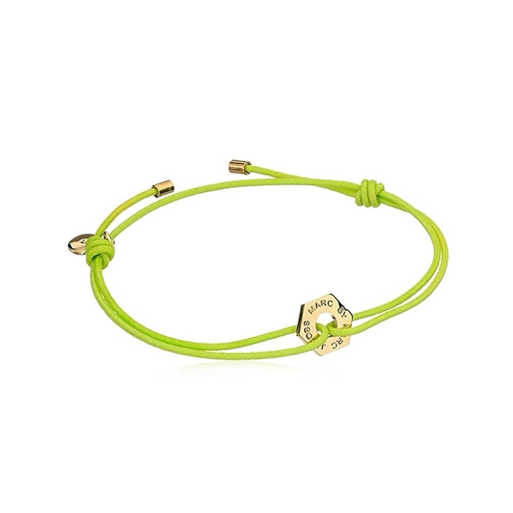 BNWT! MARC JACOBS Flouro Lime Green/Gold String “Friendship” Bracelet